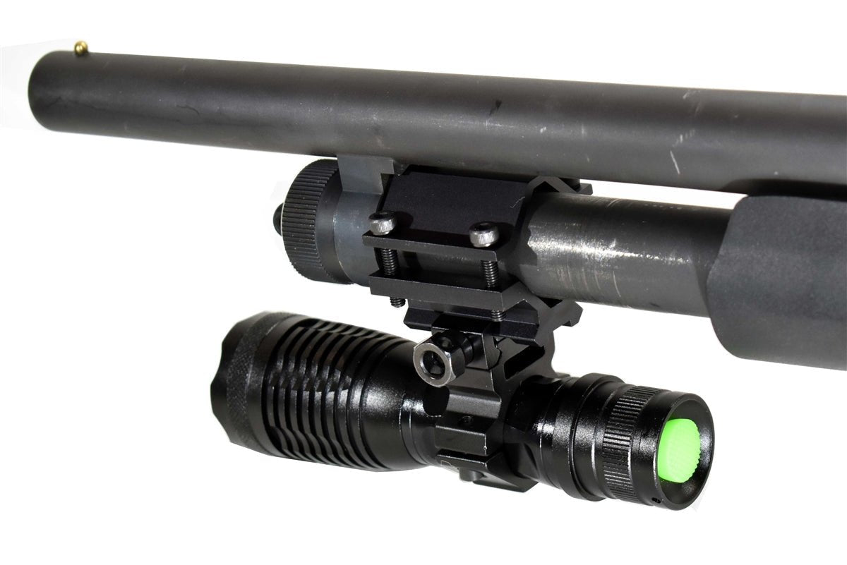 Tactical 1500 Lumen Flashlight With Mount Compatible With Stevens 320 20 gauge Pump. - TRINITY SUPPLY INC