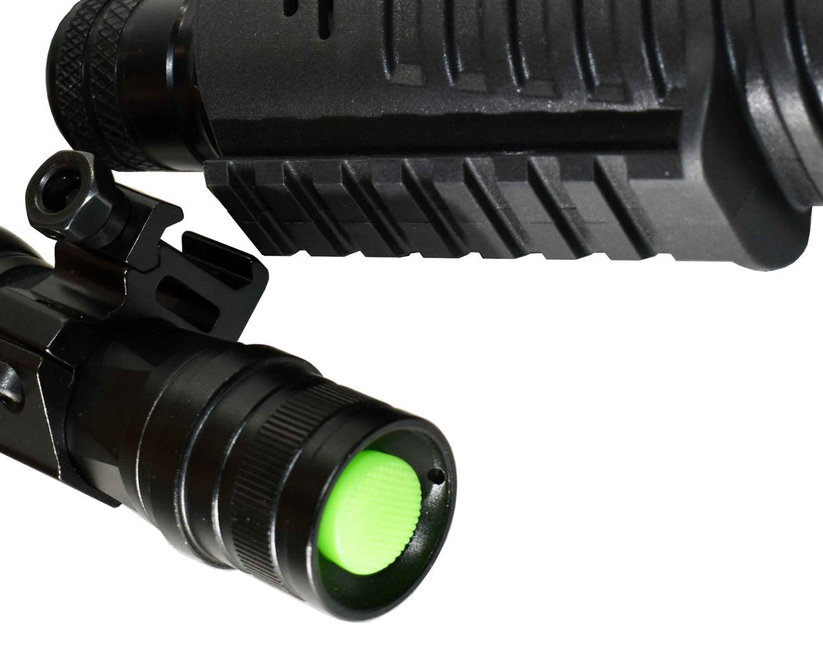 Tactical 1500 Lumen Flashlight With Picatinny Mount Compatible With Rifles. - TRINITY SUPPLY INC