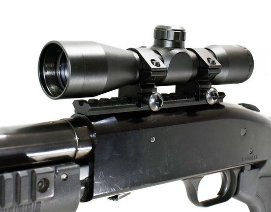 Tactical 4x32 Mil-Dot Reticle Scope With Base Mount Compatible With Mossberg 590 12 Gauge Pumps. - TRINITY SUPPLY INC