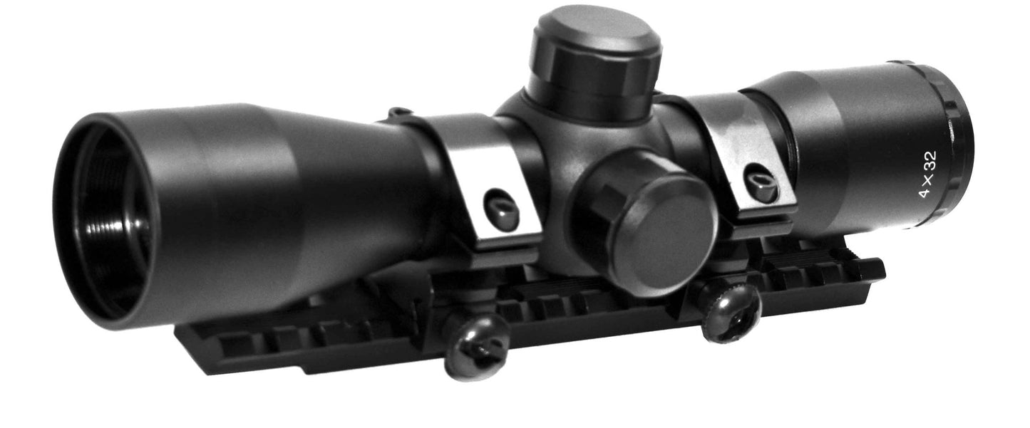 Tactical 4x32 Scope With Base Mount Compatible With Winchester SXP Defender 12 Gauge Pump. - TRINITY SUPPLY INC