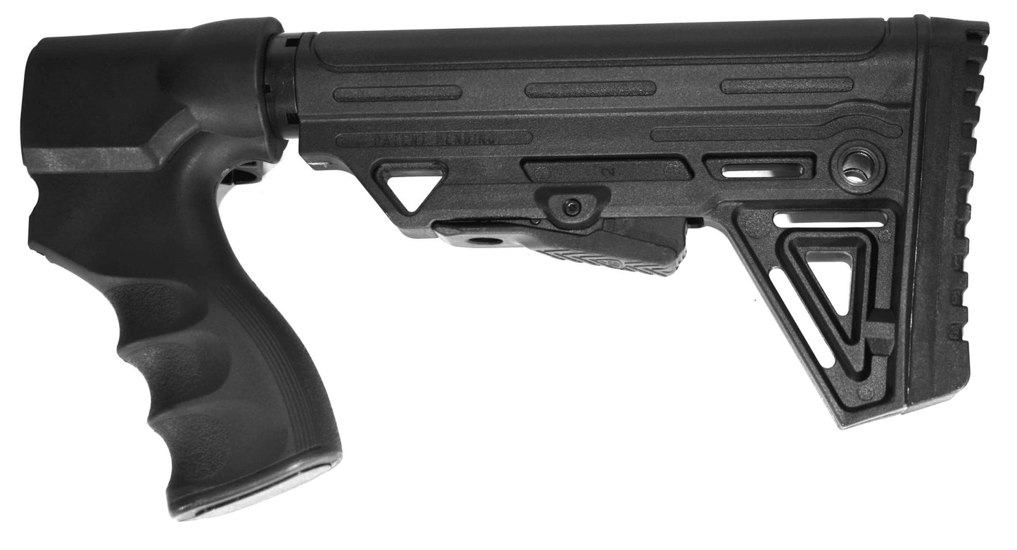 Tactical 6 Position Fury Stock For Remington 870 And H&R Pardner 1871 12 Gauge Pump. - TRINITY SUPPLY INC