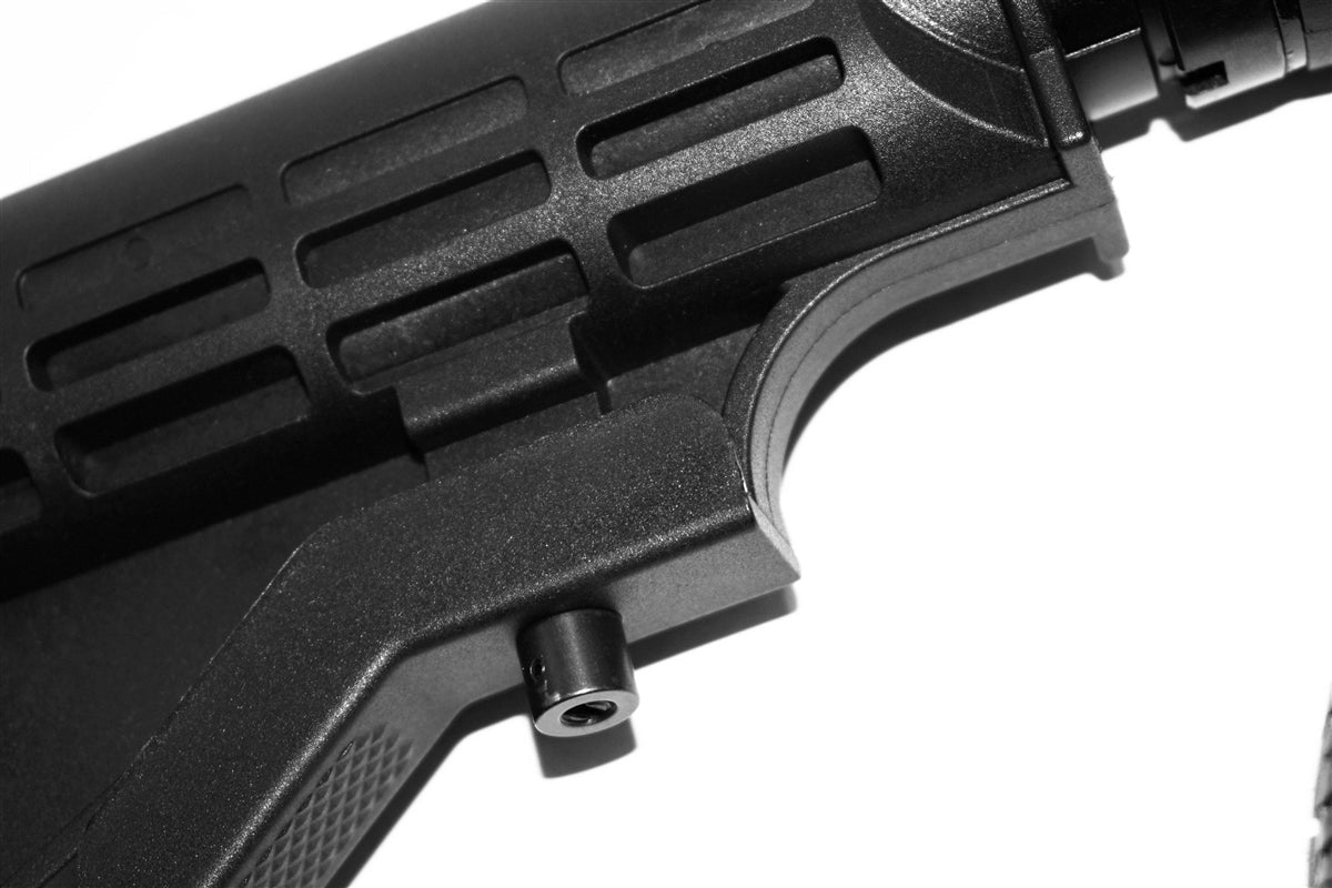 Tactical Adjustable Stock With Butt Pad Compatible With mil-spec threaded Mossberg 500 and Remington 870 pistol grips. - TRINITY SUPPLY INC