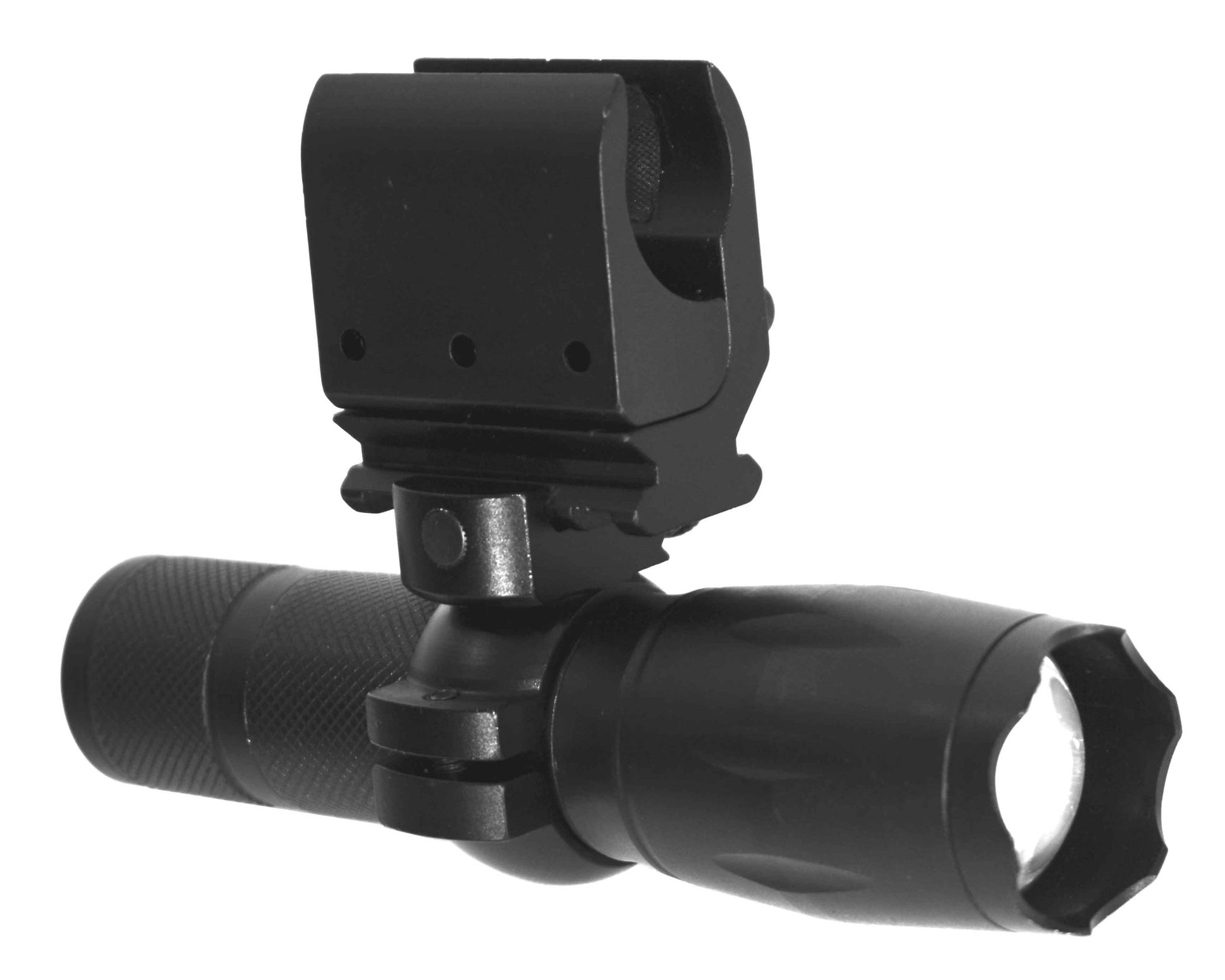 Tactical flashlight 1000 lumen with magazine tube mount compatible with 20 gauge pumps. - TRINITY SUPPLY INC