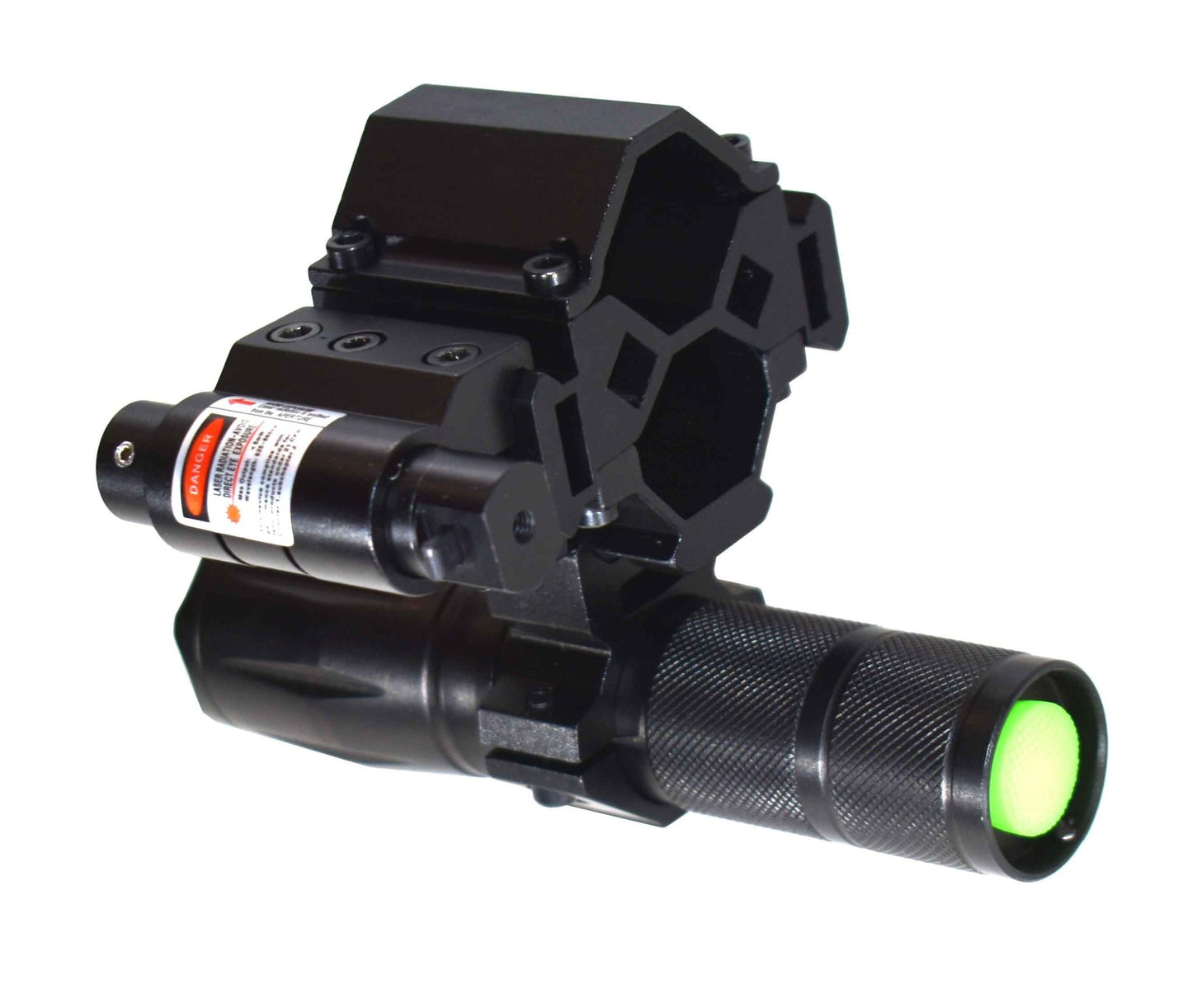 Tactical Flashlight And Red Laser Sight With Magazine Tube/barrel Mount Compatible With 12 Gauge Shotguns. - TRINITY SUPPLY INC