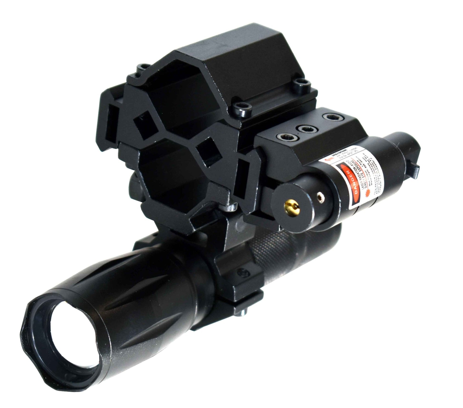 Tactical Flashlight And Red Laser Sight With Magazine Tube/barrel Mount Compatible With Mossberg 590A1 12 Gauge Shotguns. - TRINITY SUPPLY INC