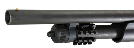 Tactical Picatinny Rail Mount Adapter for Magazine Tubes Compatible With Mossberg 500 12 Gauge Pumps. - TRINITY SUPPLY INC