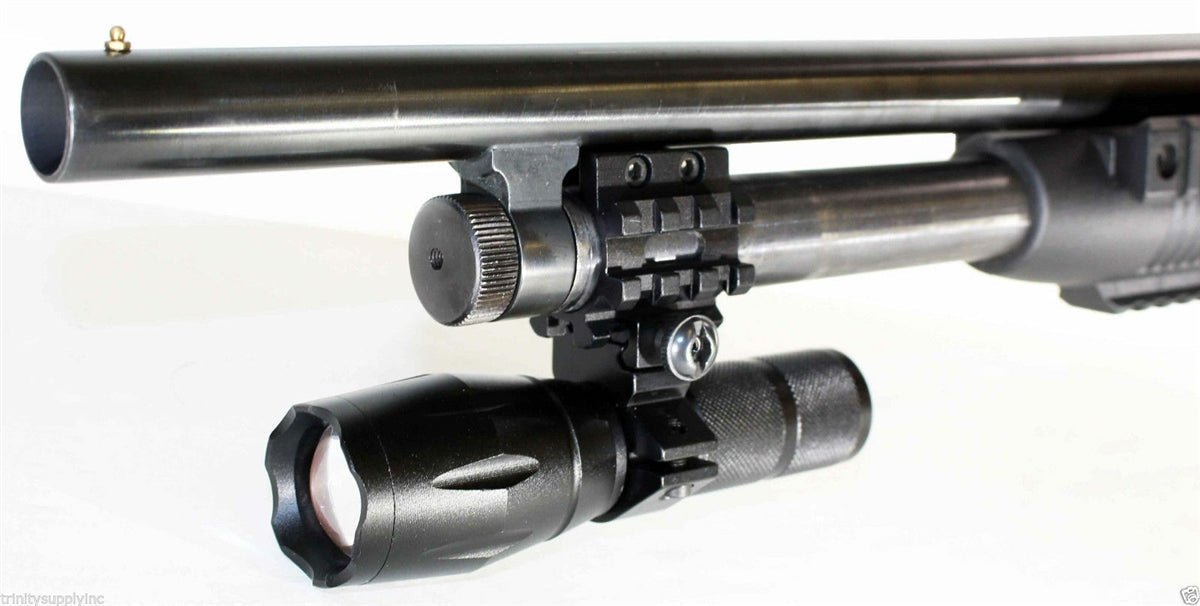 Tactical Picatinny Rail Mount Adapter for Magazine Tubes Compatible With Stevens 320 12 Gauge Pumps. - TRINITY SUPPLY INC