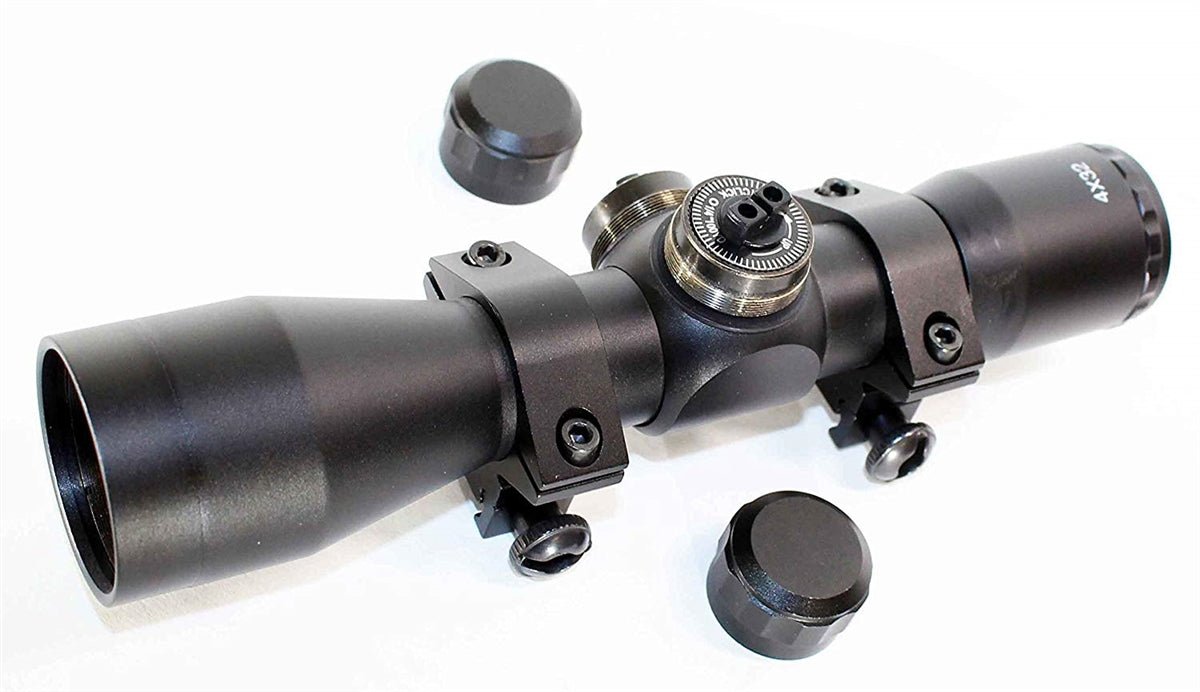 Trinity 4x32 Mil-Dot Reticle Scope With Base Mount Compatible With H&R Pardner 1871 12 Gauge Pump. - TRINITY SUPPLY INC