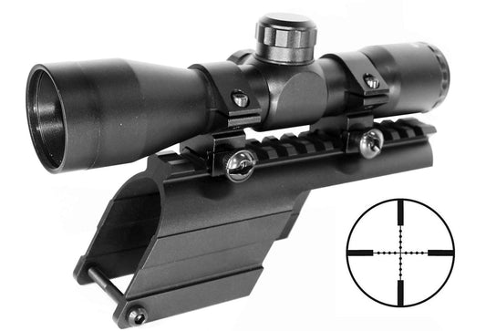 TRINITY 4x32 Mil-Dot Reticle Scope With Saddle Mount Compatible With Mossberg Maverick 88 12 Gauge Pump. - TRINITY SUPPLY INC