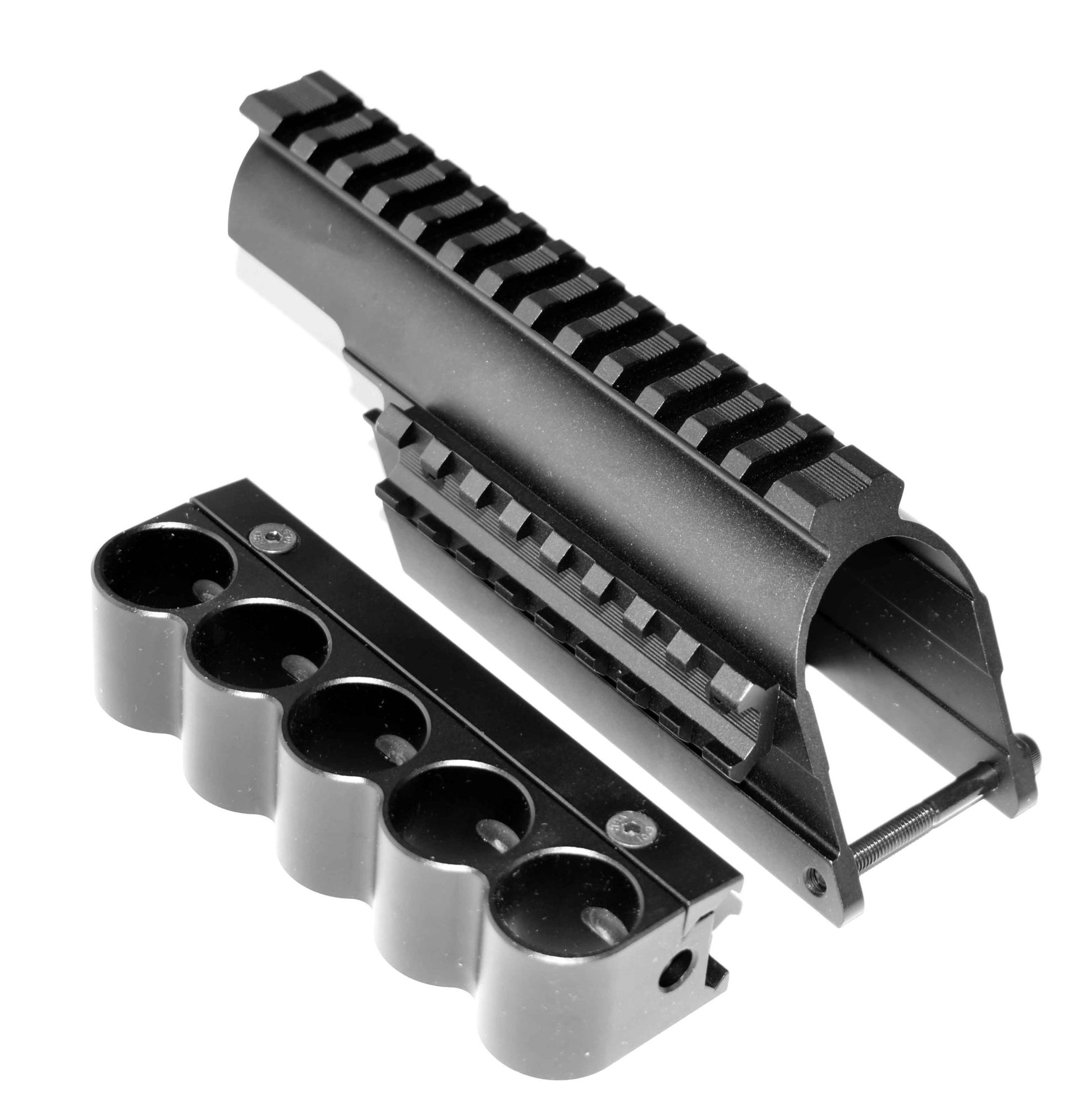 Trinity Aluminum Saddle Mount Shell Holder and reflex sight For Mossberg Maverick 88 12 Gauge Pump. - TRINITY SUPPLY INC