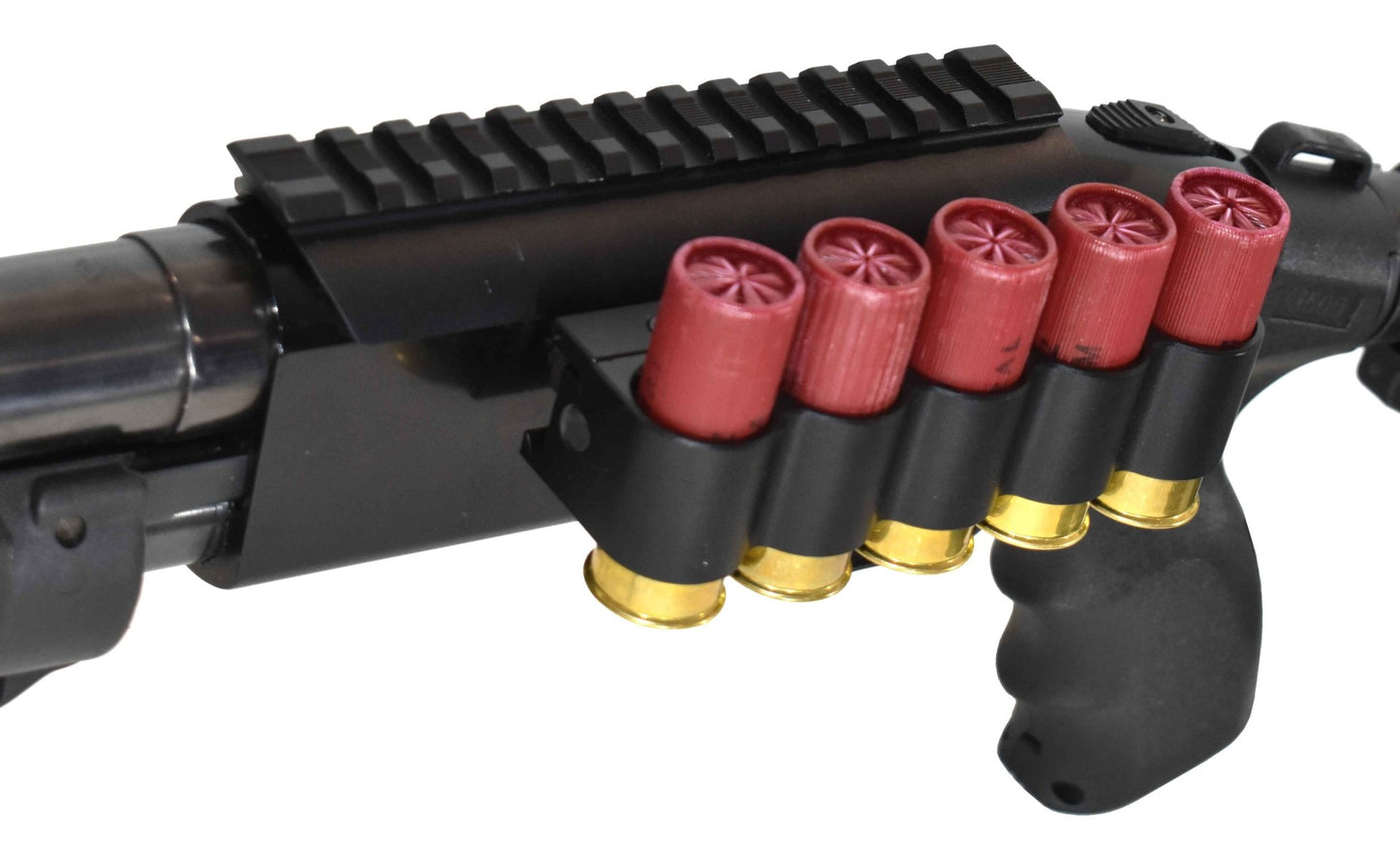 Trinity Aluminum Saddle Mount Shell Holder and reflex sight For Mossberg Maverick 88 12 Gauge Pump. - TRINITY SUPPLY INC