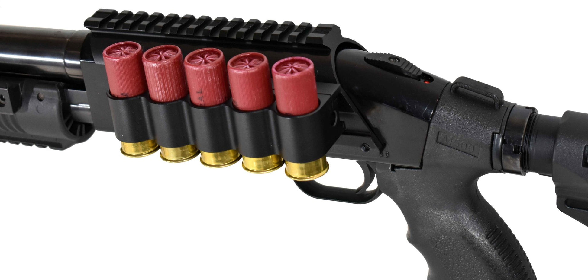 Trinity Aluminum Saddle Mount Shell Holder and reflex sight For Mossberg Maverick 88 12 Gauge Pump. - TRINITY SUPPLY INC