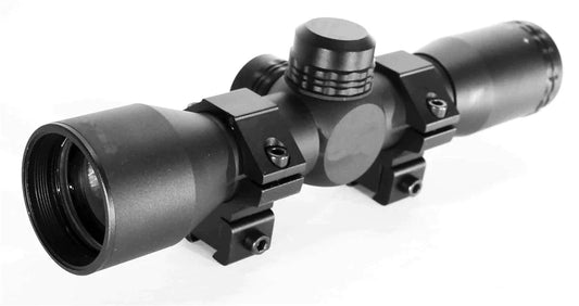 Trinity Hunter Sight 4X32 Scope for Gamo Whisper Silent Cat Air Rifle Dovetail System Mount Adapter Aluminum Black Tactical Optics Hunting Accessory rangefinder Reticle Target Range Gear. - TRINITY SUPPLY INC