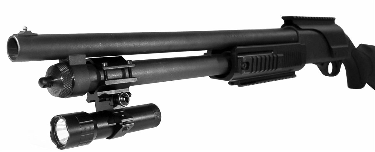 Trinity magazine tube rail adapter compatible with Mossberg 500 20 gauge pump. - TRINITY SUPPLY INC