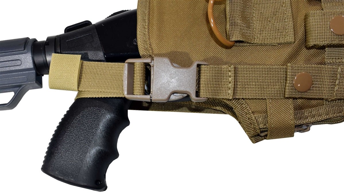 TRINITY mossberg 500 cruiser Scabbard Hunting Tactical Molle Soft Padded case ATV Horse Motorcycle Holder Adapter 25 inches Long Tan. - TRINITY SUPPLY INC