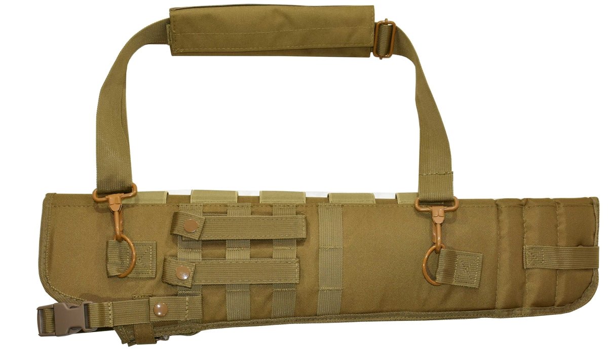 TRINITY mossberg 500 cruiser Scabbard Hunting Tactical Molle Soft Padded case ATV Horse Motorcycle Holder Adapter 25 inches Long Tan. - TRINITY SUPPLY INC