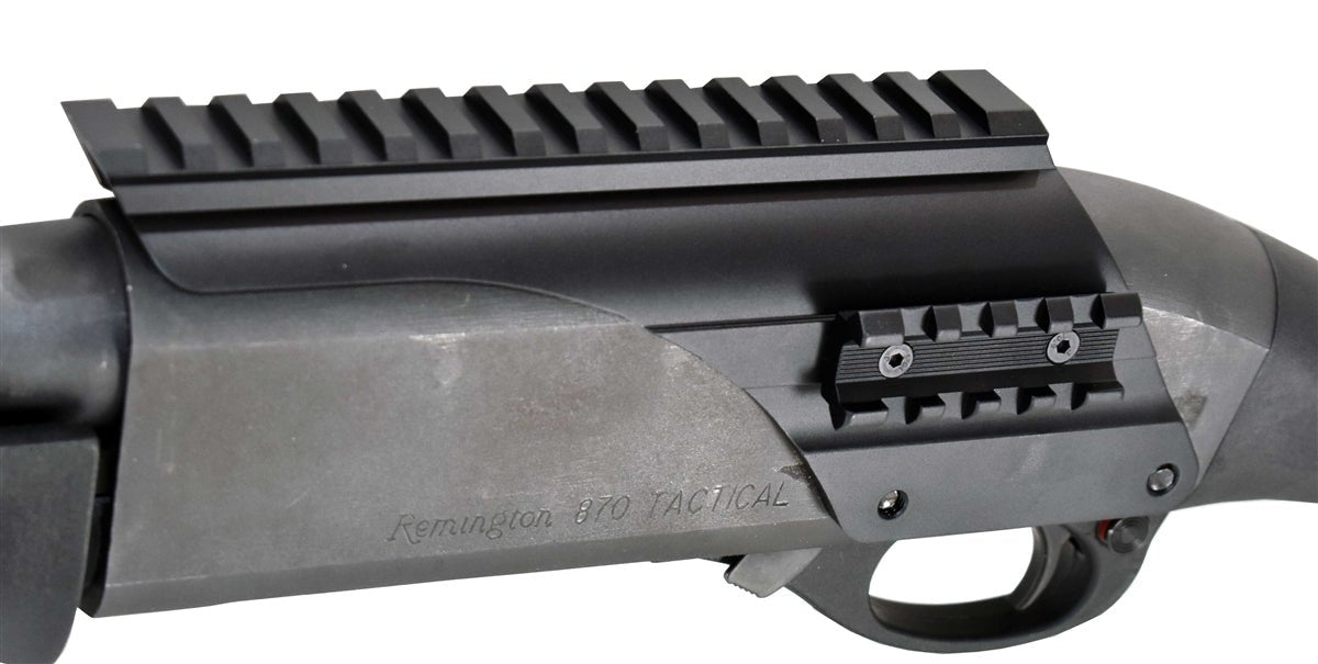 TRINITY Picatinny Base Adapter With Side Rail For Remington 870 And H&R Pardner 1871 12 Gauge Pumps. - TRINITY SUPPLY INC