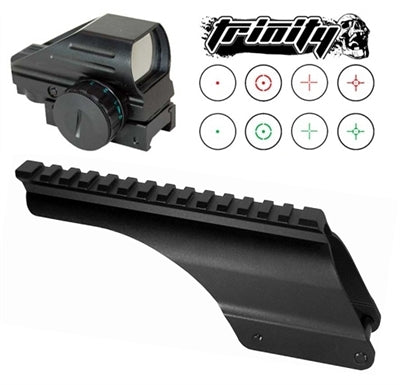 Trinity Reflex Aluminum Sight With Saddle Mount Compatible With H&R 1871 Pardner pump Gauge Hunting Home Defense Accessory. - TRINITY SUPPLY INC