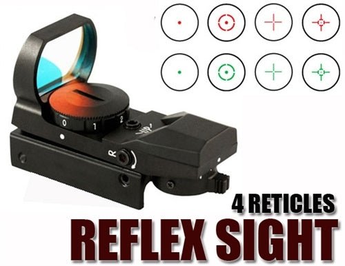 Trinity Reflex Sight Red Green Reticles With Base Mount Compatible With Mossberg 500 12 Gauge Pump Hunting Home Defense. - TRINITY SUPPLY INC