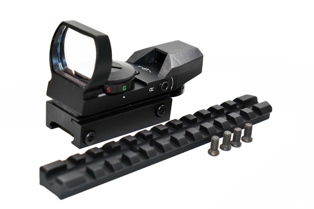 Trinity Reflex Sight Red Green Reticles With Base Mount Compatible With Mossberg 500 12 Gauge Pump Hunting Home Defense. - TRINITY SUPPLY INC