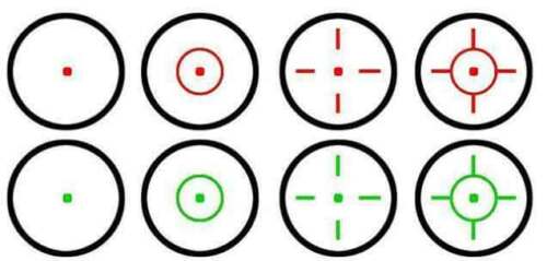 Trinity Reflex Sight Red Green Reticles With Saddle Mount Picatinny Rail Adapter Compatible With Remington 870 Tac-14 model 12 Gauge Pump. - TRINITY SUPPLY INC