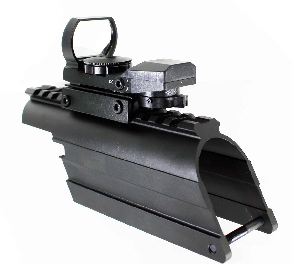 Trinity Saddle Base Mount With Reflex Sight For Mossberg 500 12 Gauge Pump. - TRINITY SUPPLY INC