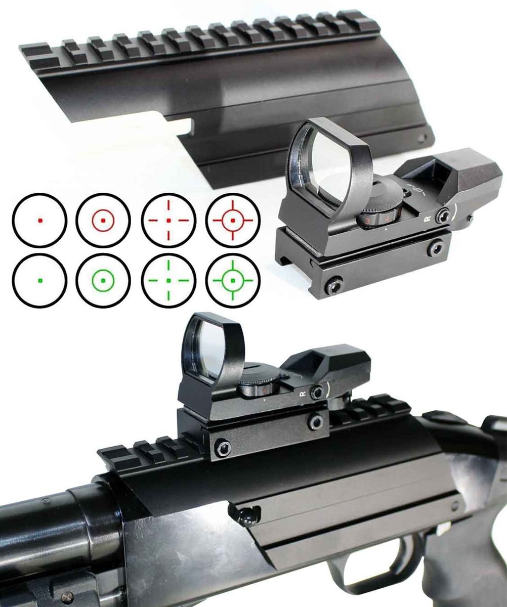 Trinity Saddle Base Mount With Reflex Sight For Mossberg 500 12 Gauge Pump. - TRINITY SUPPLY INC