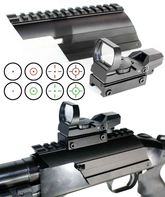 Trinity Saddle Base Mount With Reflex Sight For Mossberg 590 12 Gauge Pump. - TRINITY SUPPLY INC