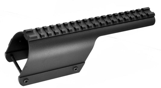 Trinity Saddle Mount Picatinny Single Rail Mount Adapter Compatible With Benelli Nova 12 gauge pump. - TRINITY SUPPLY INC