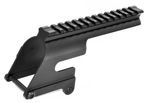 Trinity Saddle Mount With Side Rail Picatinny Style Base Adapter For Stevens 320 12 Gauge Pump. - TRINITY SUPPLY INC