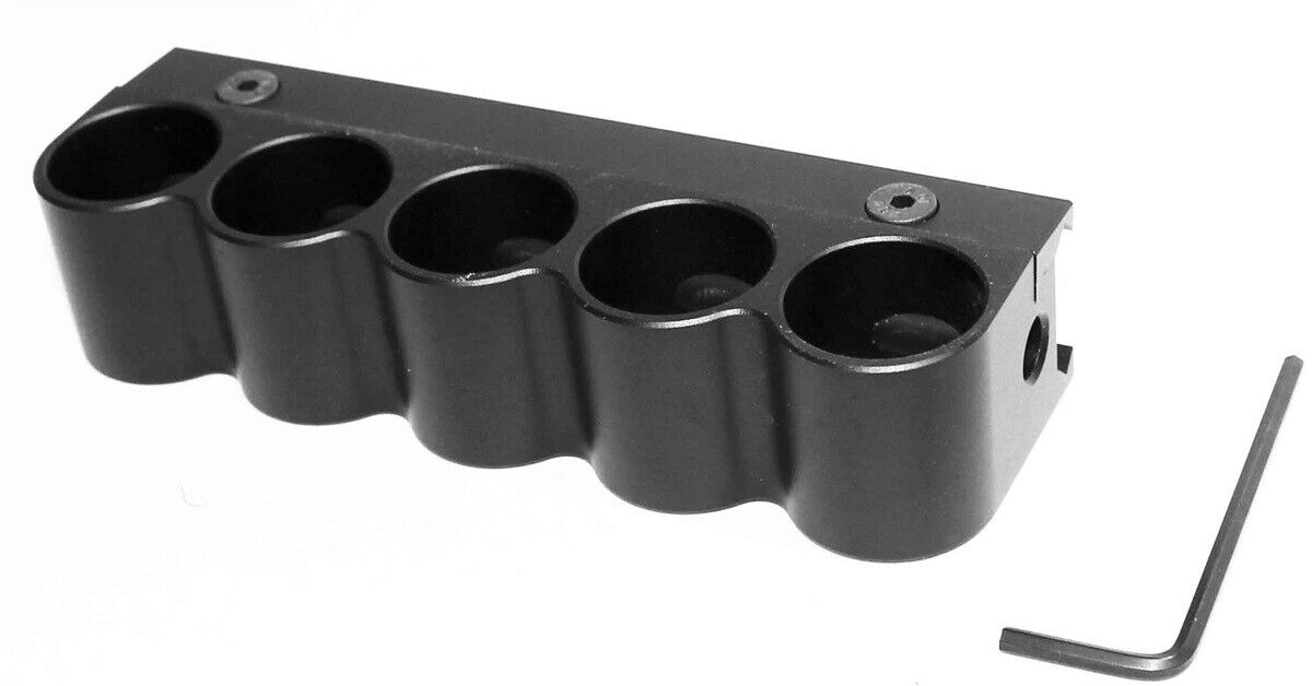 Trinity Tactical Aluminum 5 Shell Holder Black Compatible With Kel-Tec KSG 12 Gauge Pump. - TRINITY SUPPLY INC