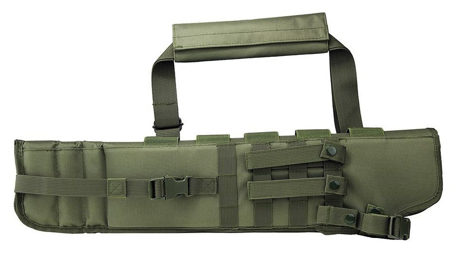 TRINITY Tactical Scabbard 25 inches long Green for Remington V3 tac-13 Pump Action Hunting Tactical molle Soft Padded case ATV Horse Motorcycle Holder Adapter. - TRINITY SUPPLY INC