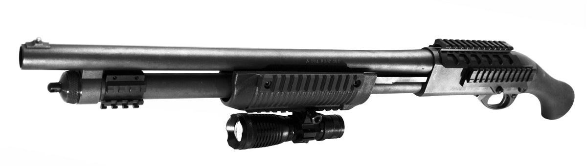 Tactical 1500 Lumen Flashlight With Picatinny Mount Compatible With Rifles.