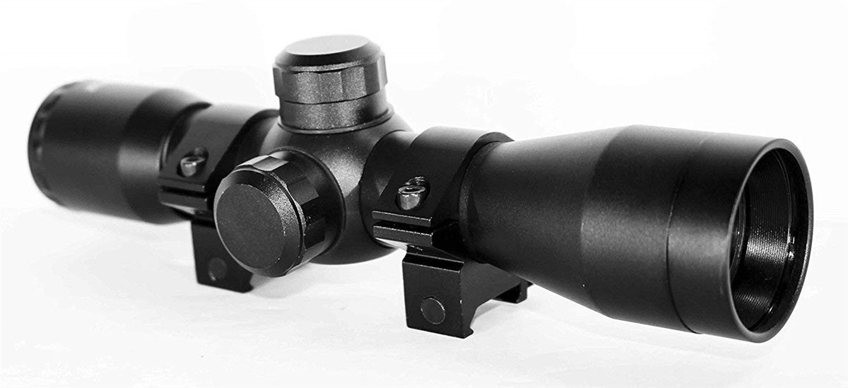 TRINITY 4x32 Mil-Dot Reticle Scope With Saddle Mount Compatible With Mossberg Maverick 88 12 Gauge Pump.