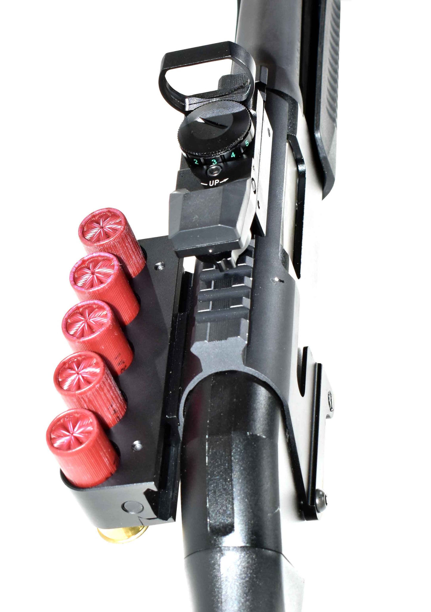 Trinity Saddle Mount With Shell Holder and Reflex Sight Combo Compatible With Savage Stevens 320 12 Gauge Pump.