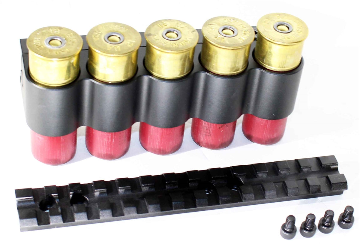Trinity Tactical Aluminum Shell Holder With Base Mount For Mossberg 500 12 Gauge Pump.