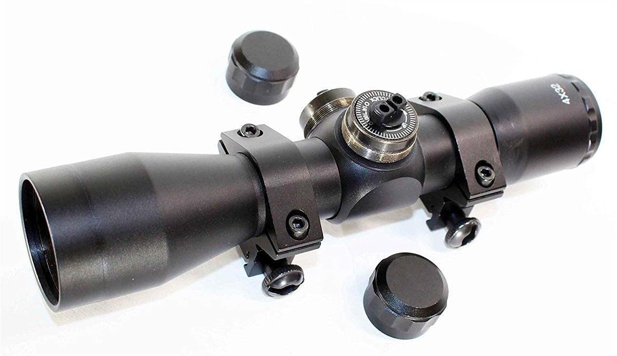 Trinity Saddle Mount Picatinny Rail Adapter With 4x32 Scope Mil-Dot Reticle Compatible With Winchester 1200-1500 Models 12 Gauge.