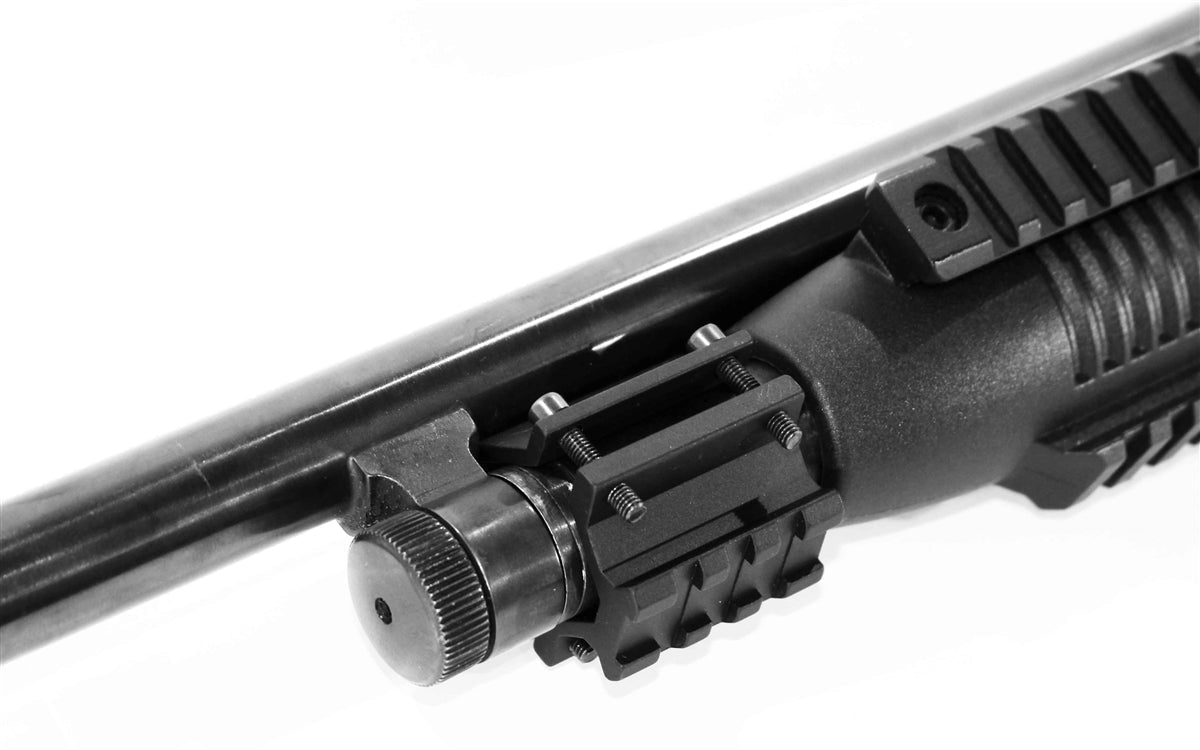 Tactical 1200 Lumen Flashlight With Mount Compatible With Mossberg 500 12 Gauge Pumps.