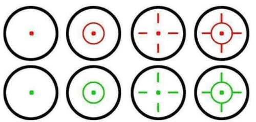 Trinity Reflex Sight Red Green Reticles With Saddle Mount Picatinny Rail Adapter Compatible With H&R Pardner 12 Gauge Pump.