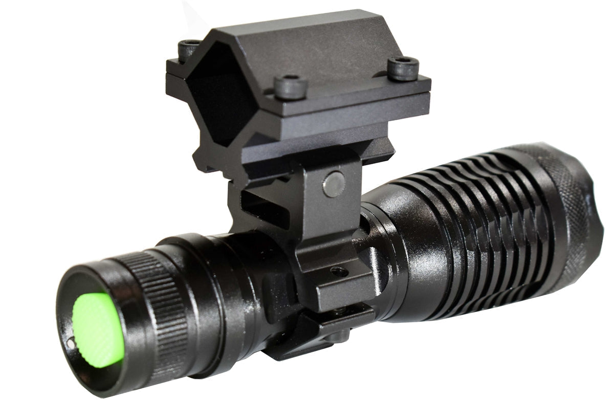 Tactical 1500 Lumen Flashlight With Mount Compatible With Remington 870 20 gauge Pump.