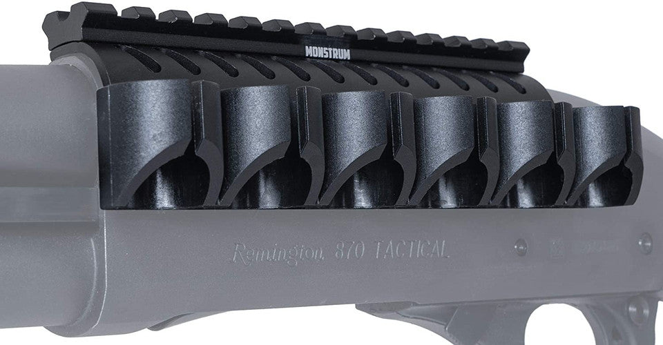 remington 870 express shell holder and scope base mount.