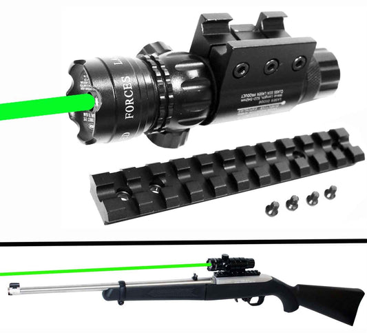 Tactical Green Dot Laser Scope Compatible With Ruger 10/22 Rifle.
