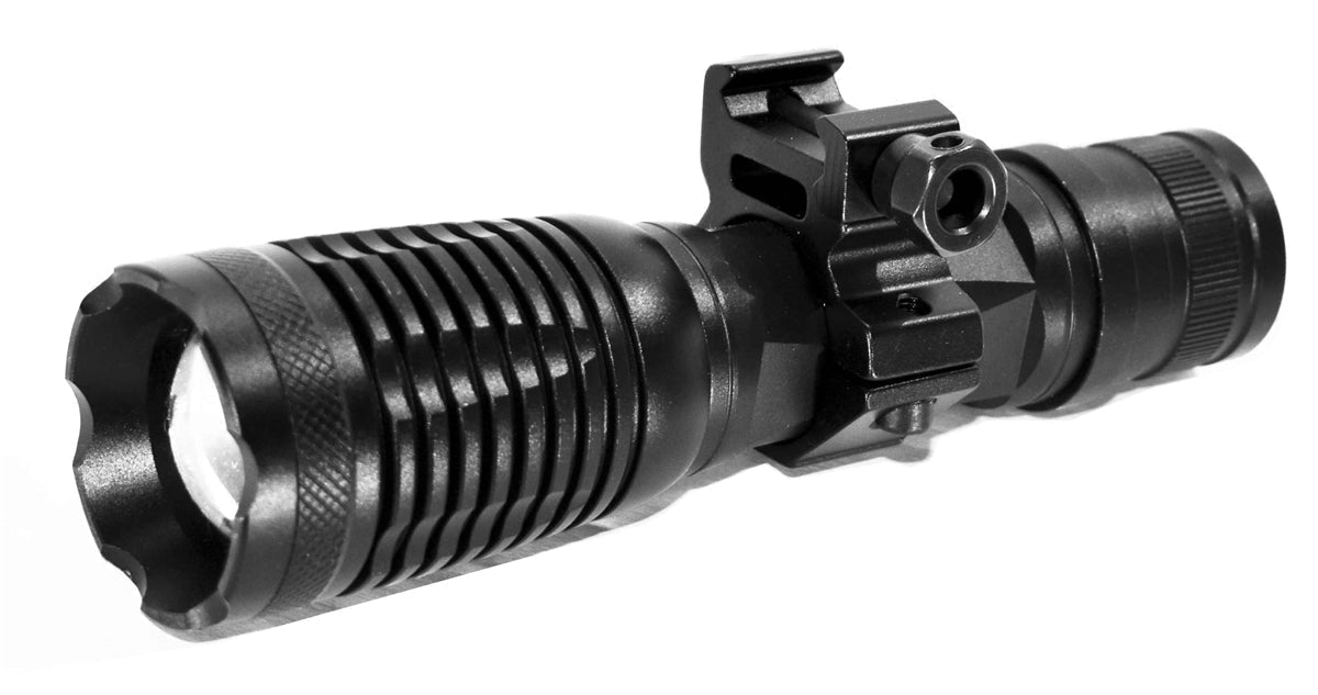 Tactical 1500 Lumen Flashlight With Mount Compatible With Mossberg Maverick 88 20 gauge Pump.