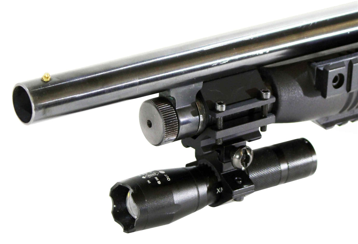 stevens model 320 20 gauge pump flashlight.