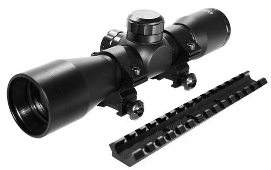 Trinity 4x32 Mil-Dot Reticle Scope With Base Mount Compatible With H&R Pardner 1871 12 Gauge Pump.