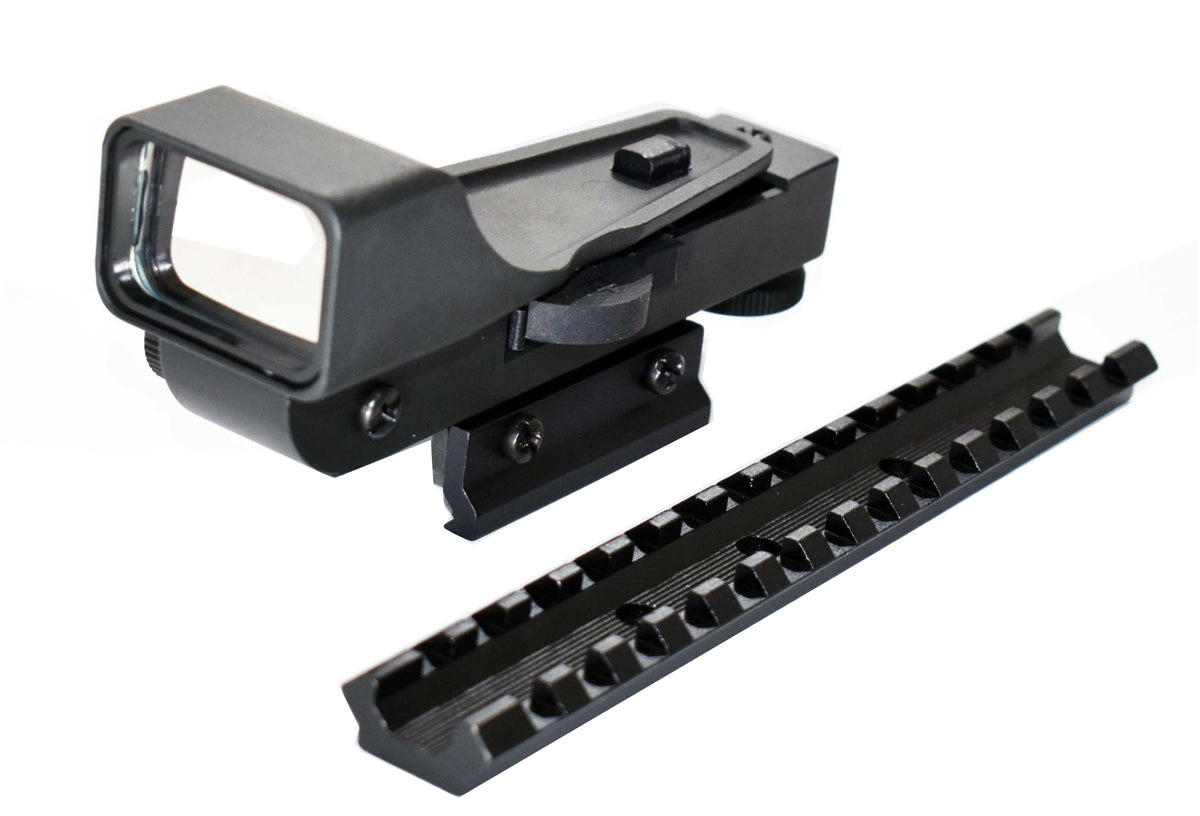 Trinity Red Dot Reflex Sight Aluminum With Base Mount Adapter Mount Combo Compatible With H&R Pardner 1871 12 Gauge Pump.