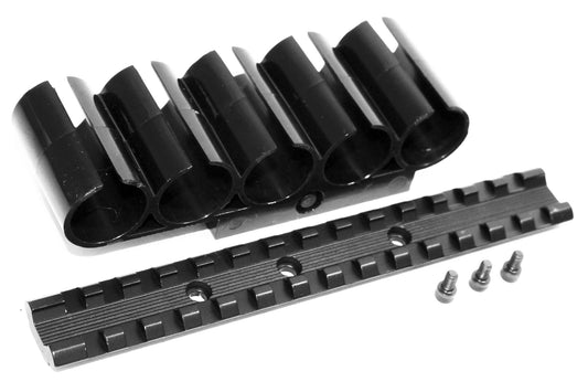 Trinity Picatinny Base Mount With Polymer Shell Holder Compatible With H&R Pardner 1871 12 Gauge Pump.