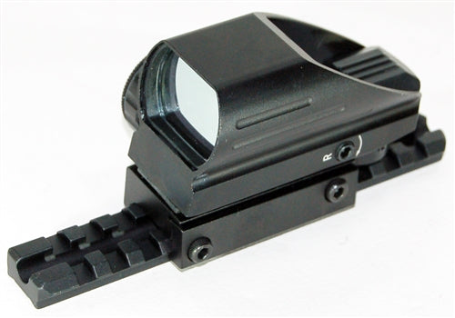 reflex sight and base mount for mossberg 590 12 gauge pump.