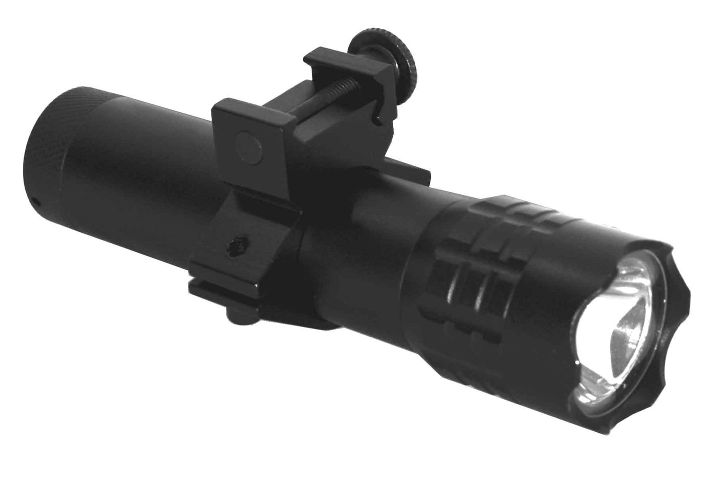 aluminum black flashlight for rifles and shotguns.