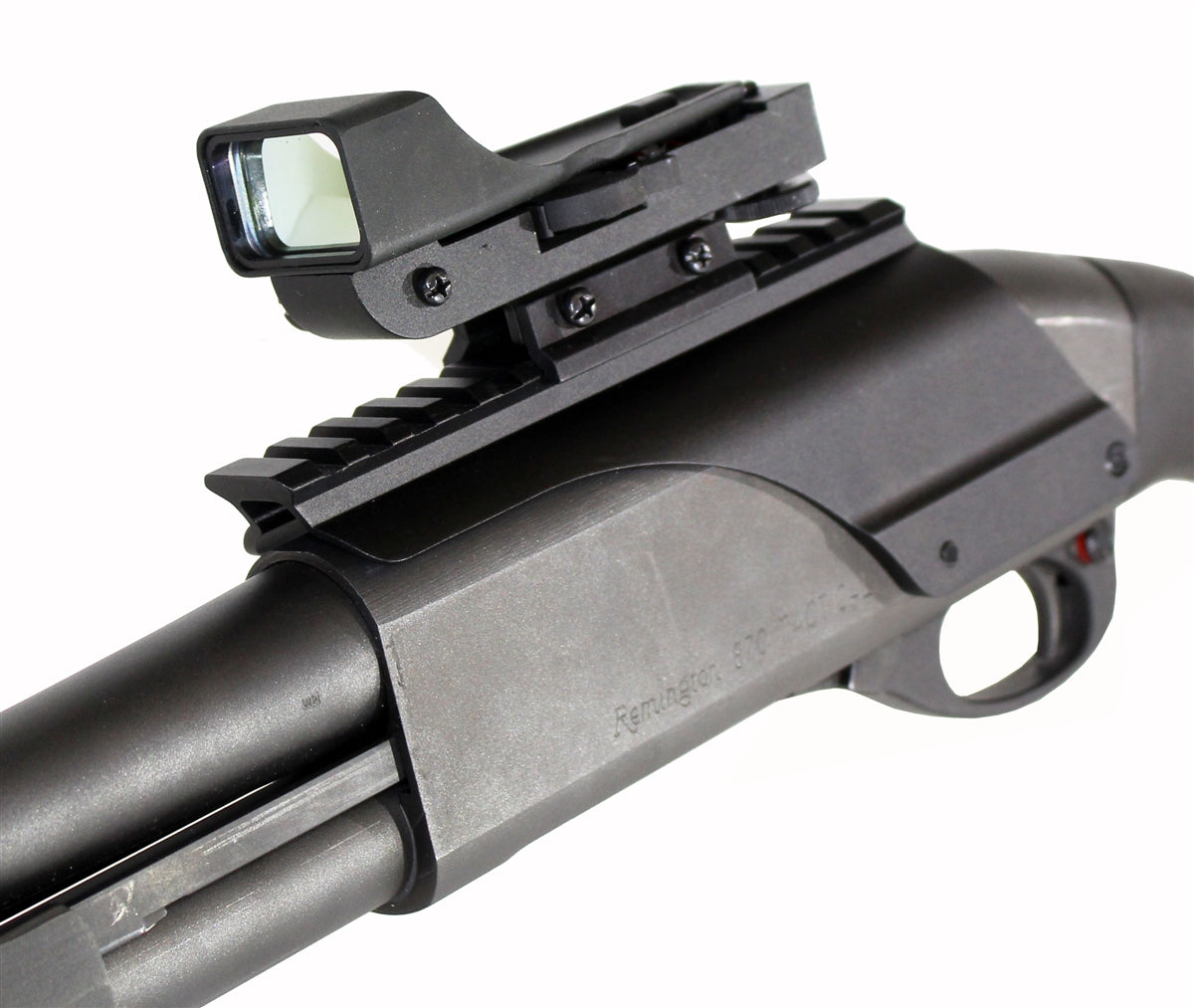 remington 870 saddle combo with reflex sight.